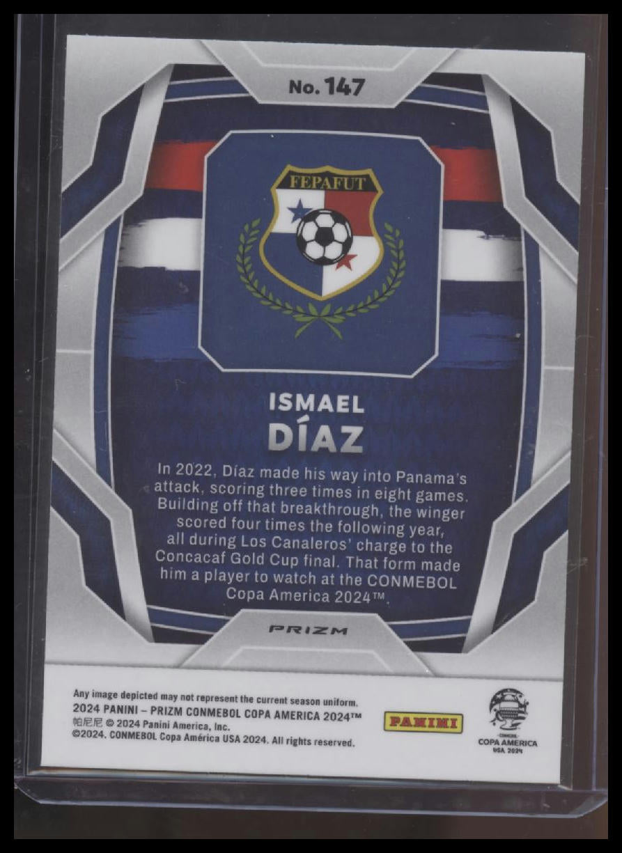 2024 Panini Prizm CONMEBOL Copa America #147 Ismael Díaz White Sparkle