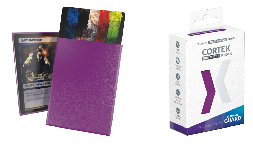 UGD011161: Card Sleeves: Cortex Standard Size- Matte Purple (100 ct.