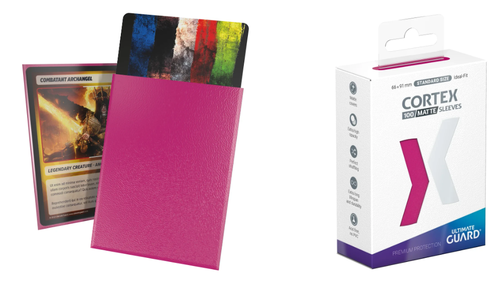 UGD011162: Card Sleeves: Cortex Standard Size- Matte Pink (100 ct.)