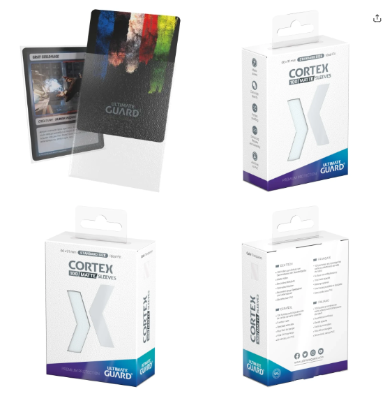 UGD011186: Card Sleeves: Cortex Standard Size- Matte Transparent (100 ct.)