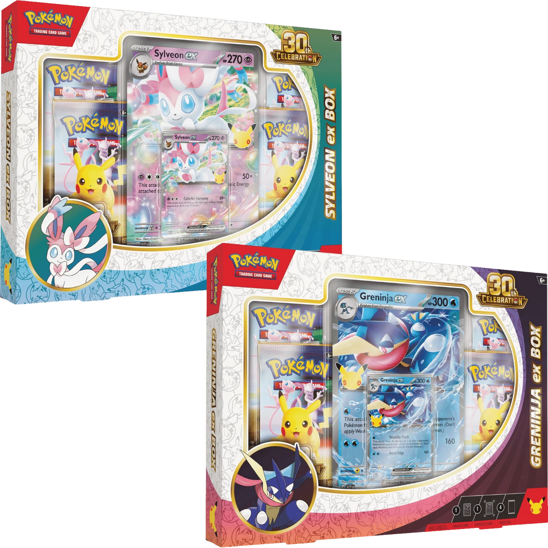 Pokemon: 30th Celebration - Sylveon ex / Greninja ex Box