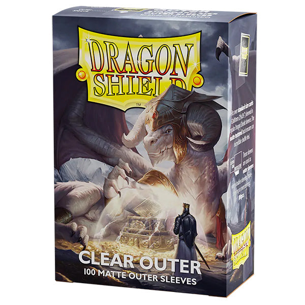 ATMDSH13002: Dragon Shield Sleeves: Standard- Matte Outer Sleeves - Clear (100 ct.)