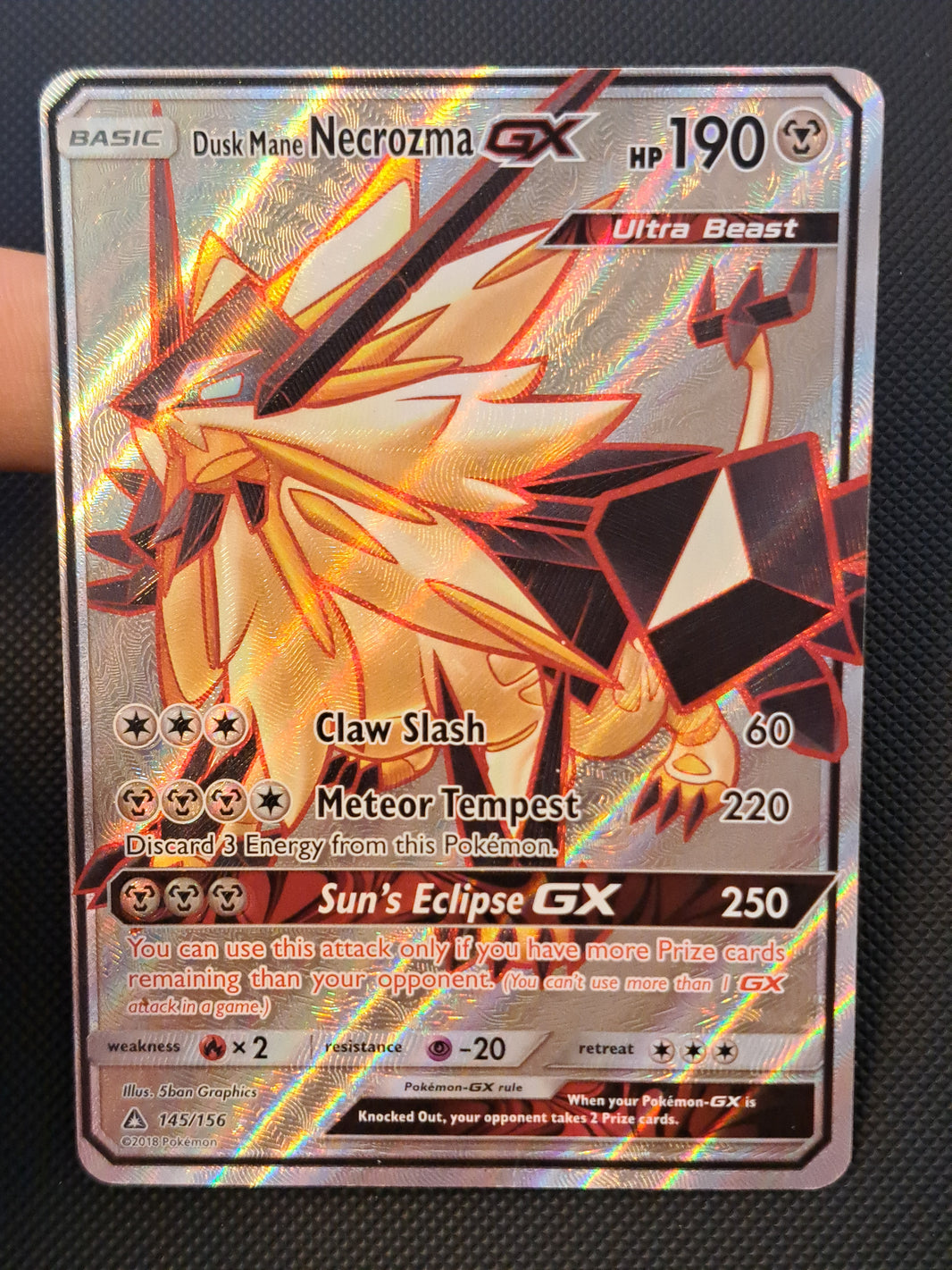 Dusk Mane Necrozma GX (Full Art) - SM - Ultra Prism 145/156