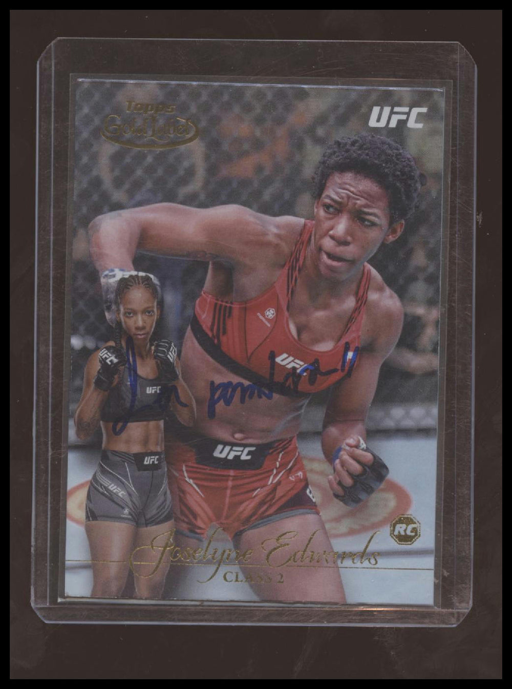 Topps Gold Label UFC 2024 Joselyne Edwards Class 2 Base Autograph Beckett Auth