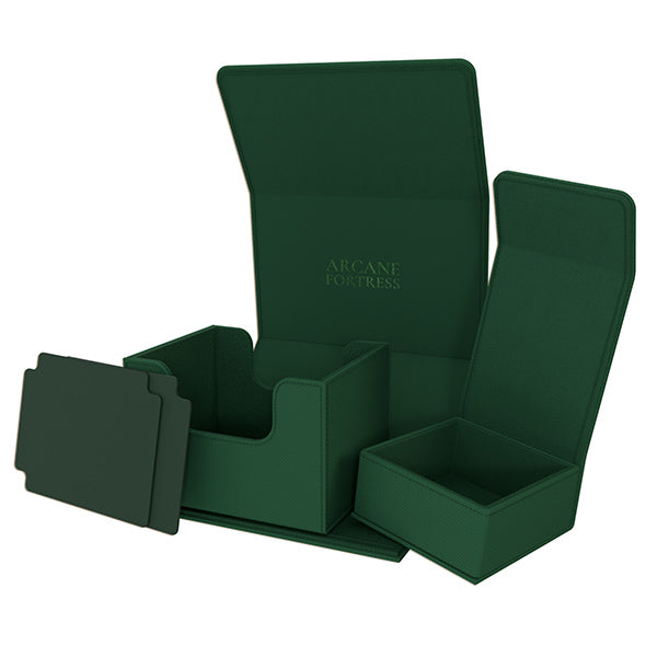 Deck Vault: Arcane Fortress - Radiant 100+ Deluxe- Solid Color-Green
