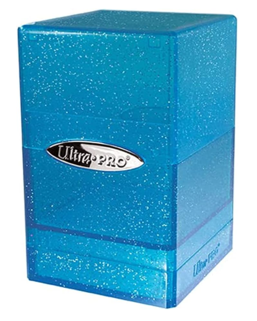 UPR15909: Deckbox: Satin Tower 100+ Glitter- Blue