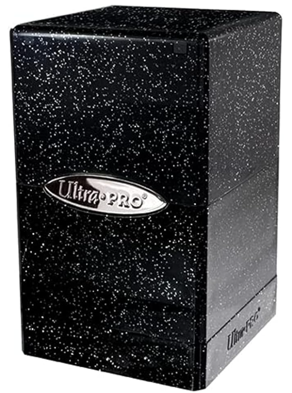 UPR15886: Deckbox: Satin Cube 100+ Glitter-  Black