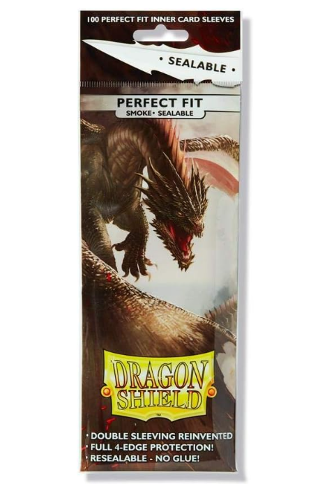 ATMDSH13223: Dragon Shield Sleeves: Perfect Fit Sealable- Smoke (100 ct.)