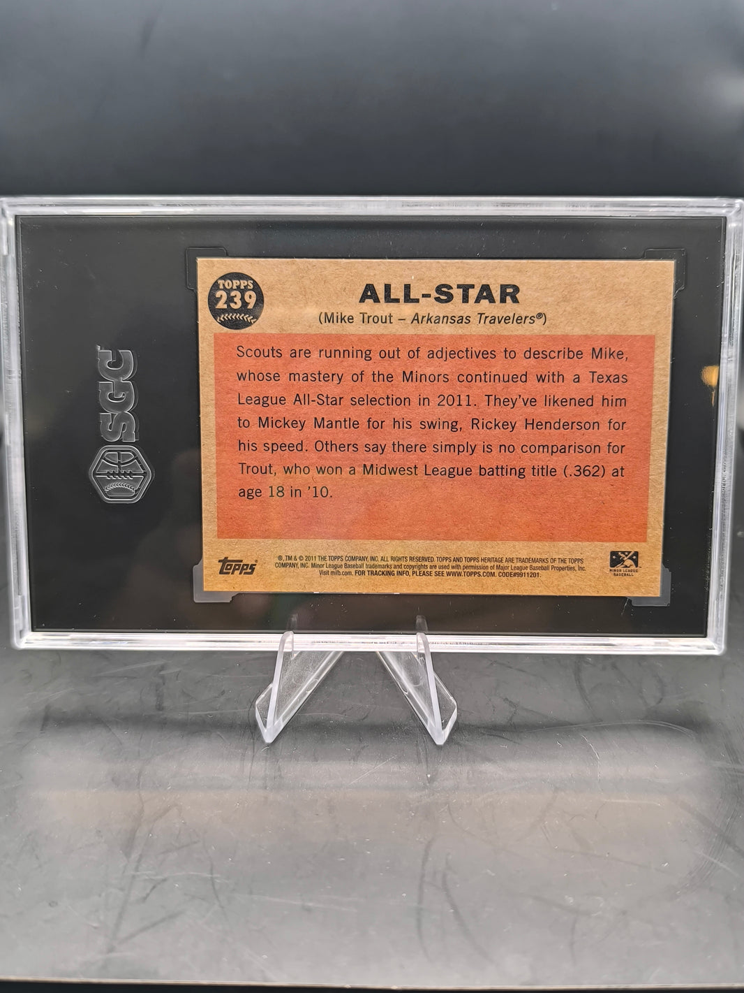 Mike Trout SGC 9.5 - Topps Heritage Minors - All star 2011