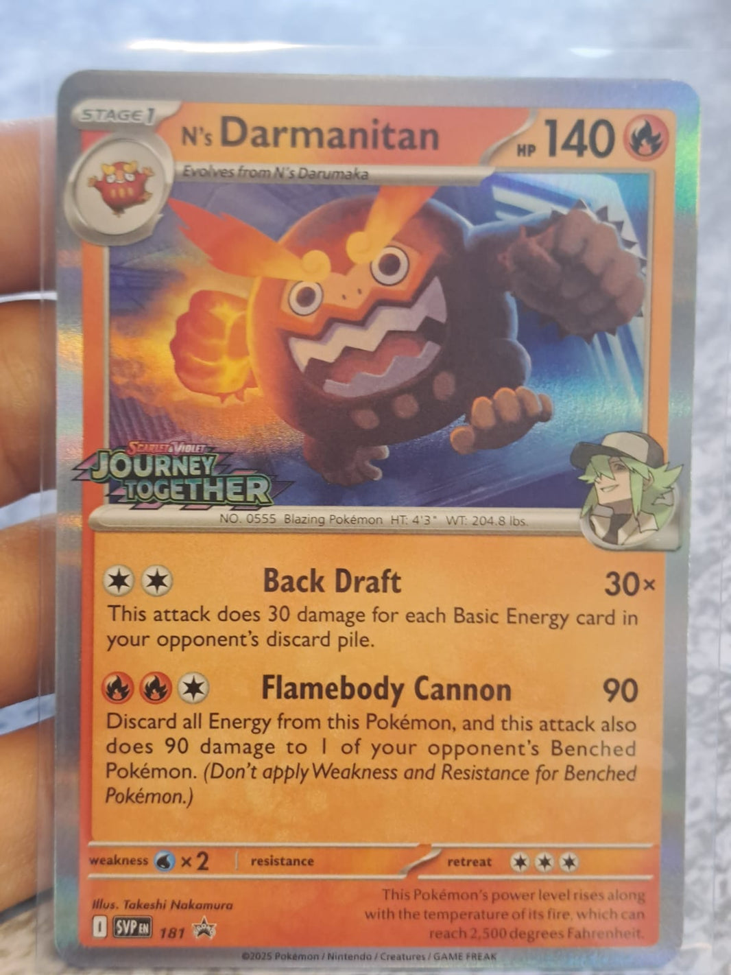 N's Darmanitan - 181 (Prerelease) [Staff] - SV: Scarlet & Violet Promo Cards