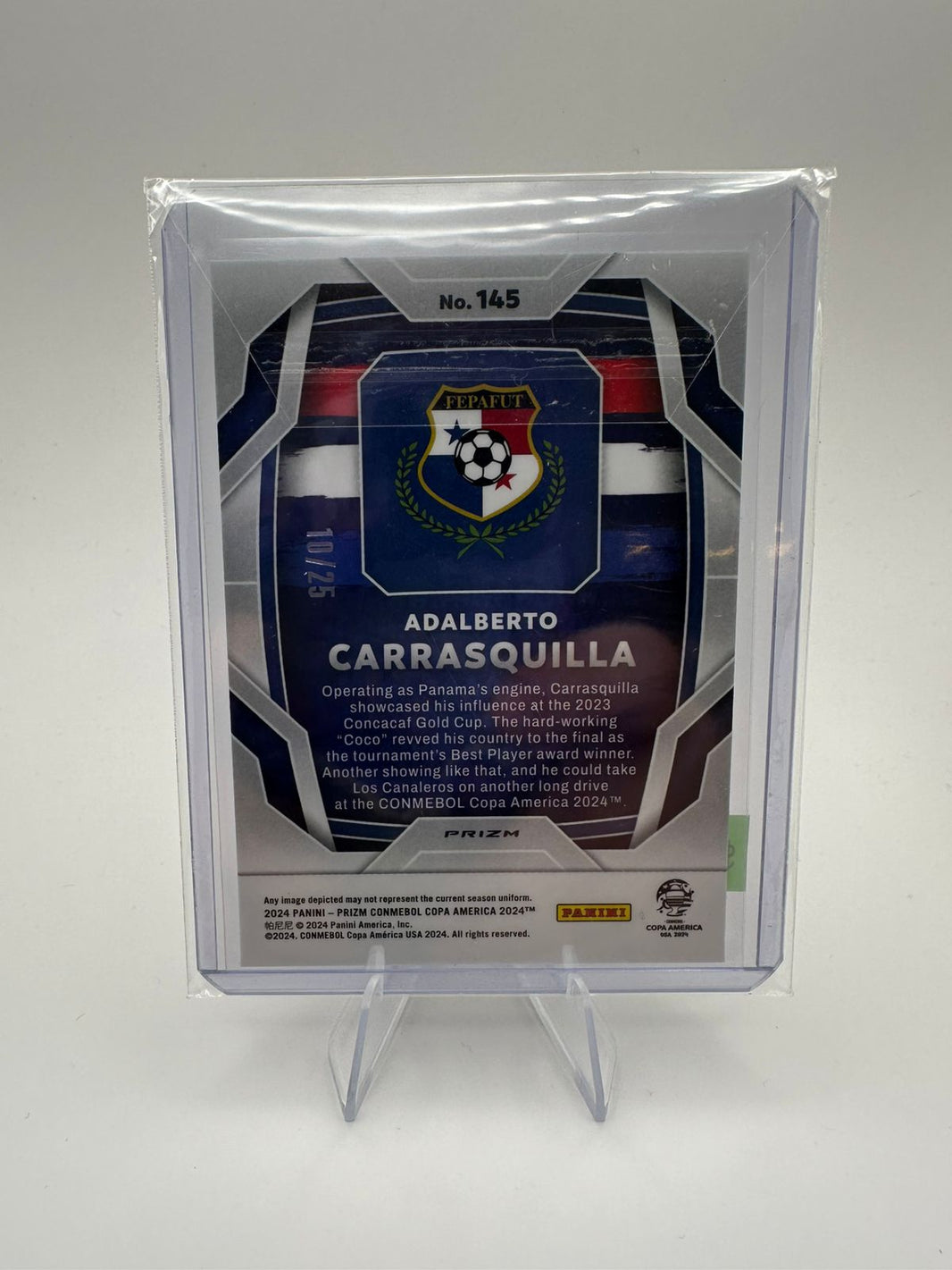 Adalberto Carrasquilla No. 145 - RC Orange 10/25 - 2024 Prizm Copa America