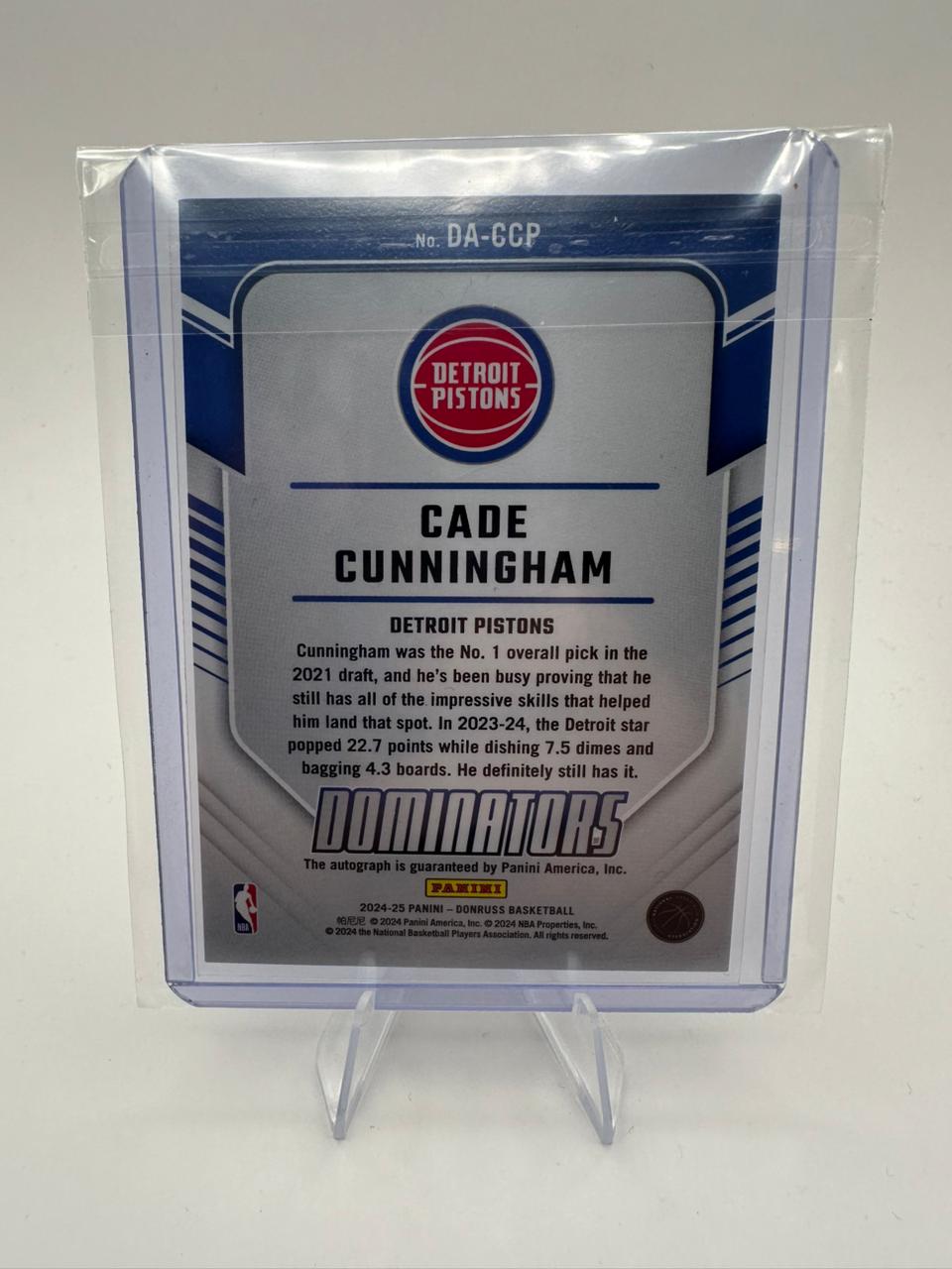 Cade Cunningham No. DA-CCP - Blue & Red Dominators Signed
