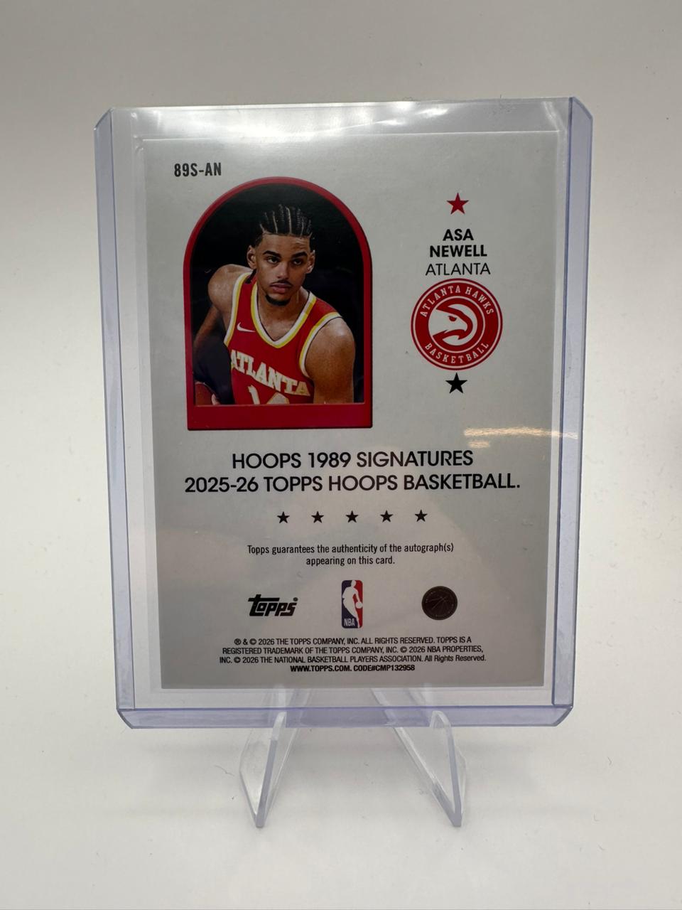 ASA NEWELL No.89S-AN - Hoops 1989 Signatures