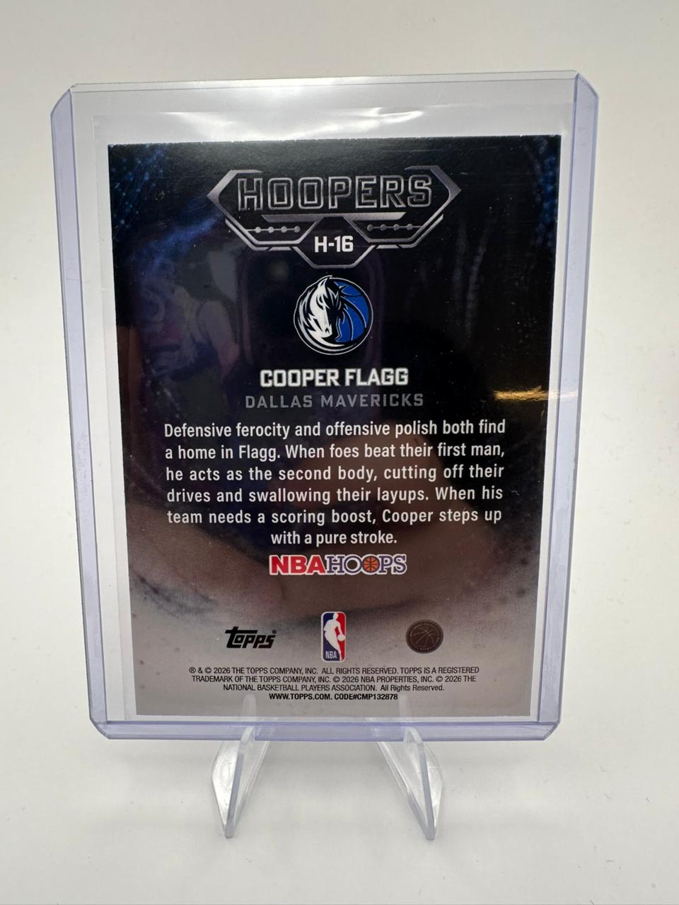 Cooper Flagg No. H-16 - HOOPERS - Topps NBA Hoops 2025-26