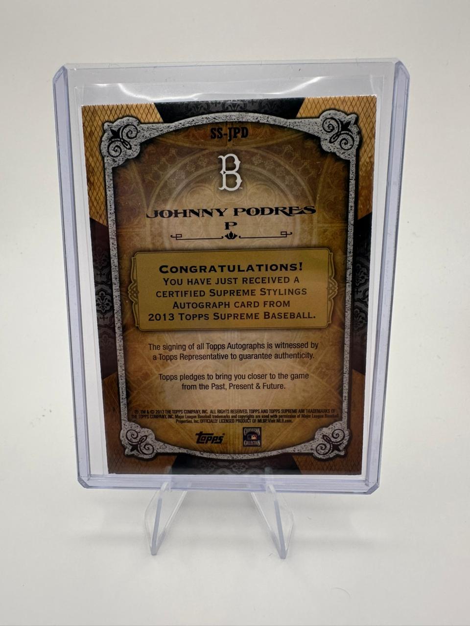Johnny Podres No. SS-JPD - 30/35 Supreme Stylings