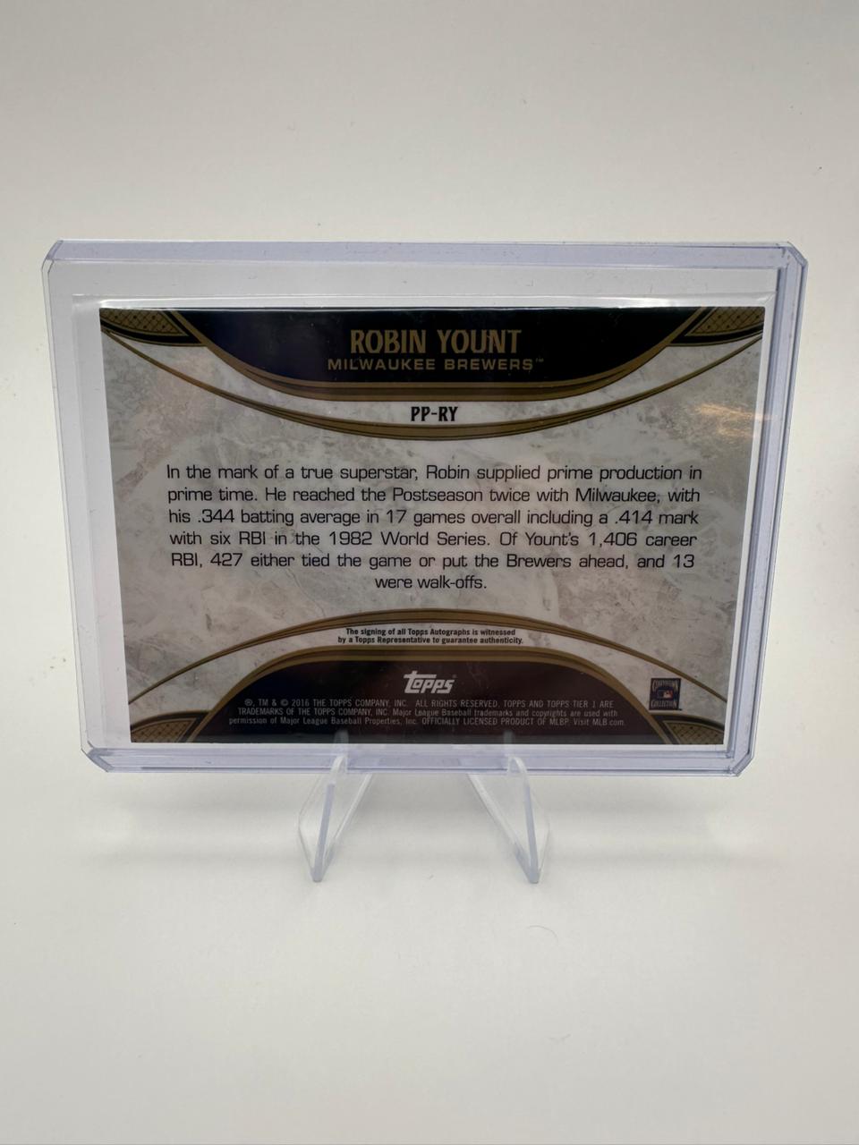 Robin Yount No. PP-RY - 21/50 Prime Performers
