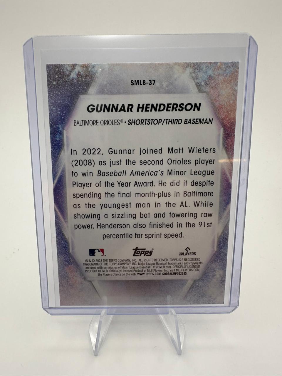 Gunnar Henderson No. SMLB-37 - Stars of MLB