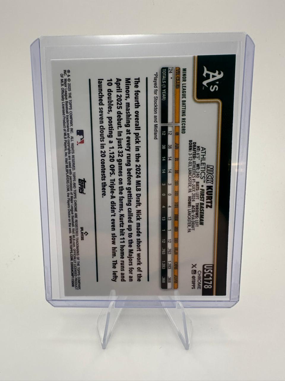 Nick Kurtz No. USC178 - Rookie Debut - Topps Chrome 2025