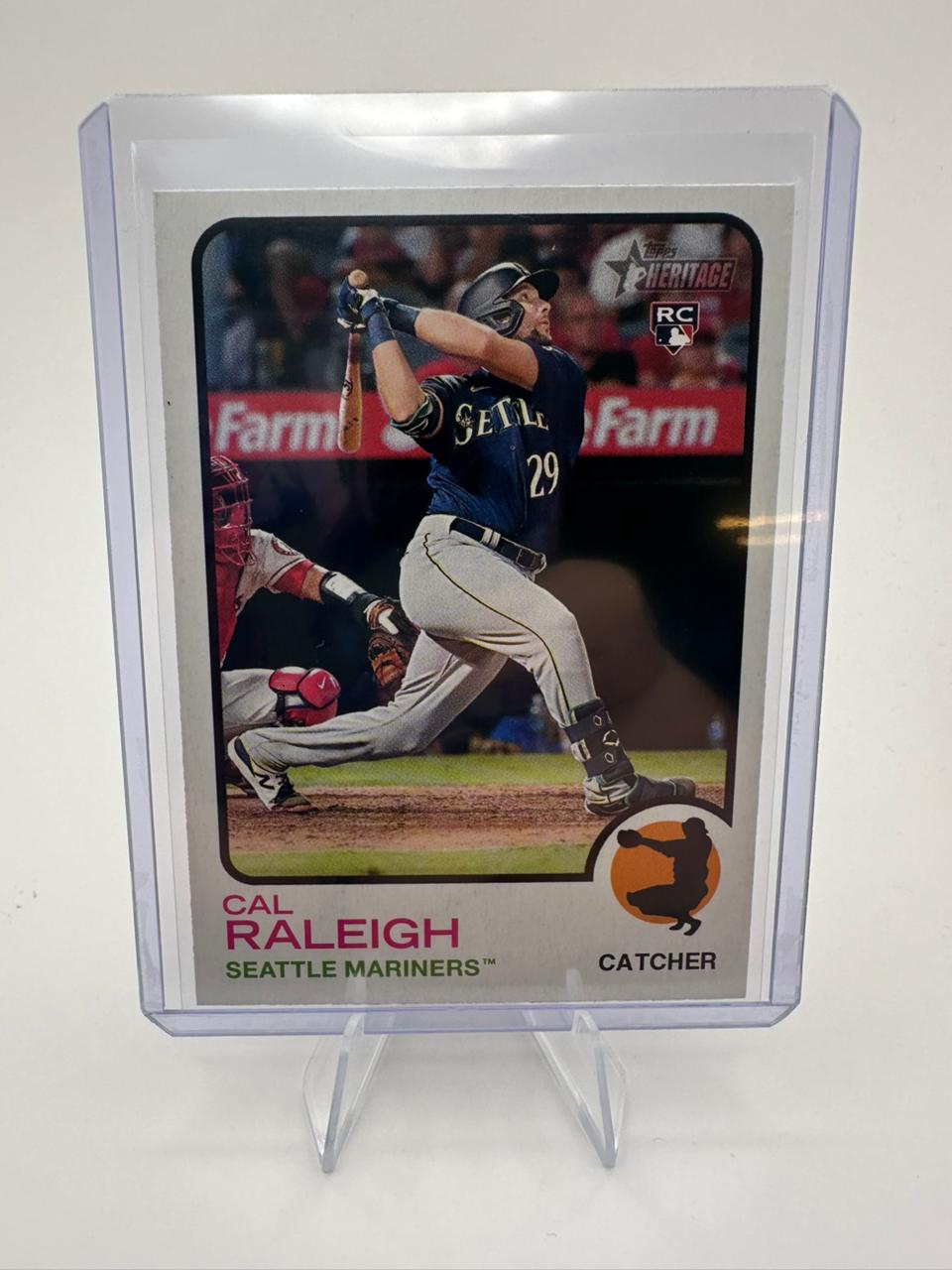 Cal Raleigh No. 367 - Rookie - Topps Heritage 2022