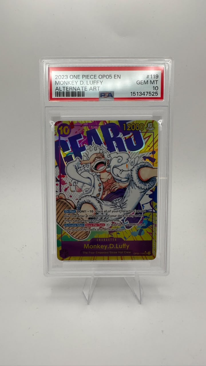Monkey.D.Luffy No. 119 - PSA 10 - Secret Alt. - OP-05 2023